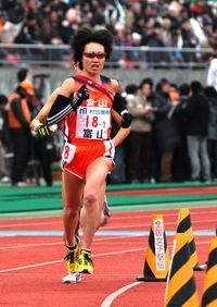 都道府県対抗女子駅伝／富山のアンカー野尻選手